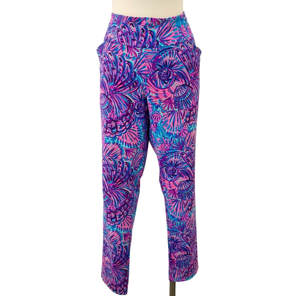 Lilly Pulitzer Corso Turquoise Oasis Shelleidoscope pants 16 Golf